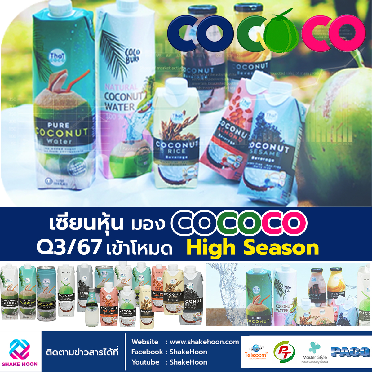 เซียนหุ้น มอง COCOCO Q3/67 เข้าโหมด  High Season