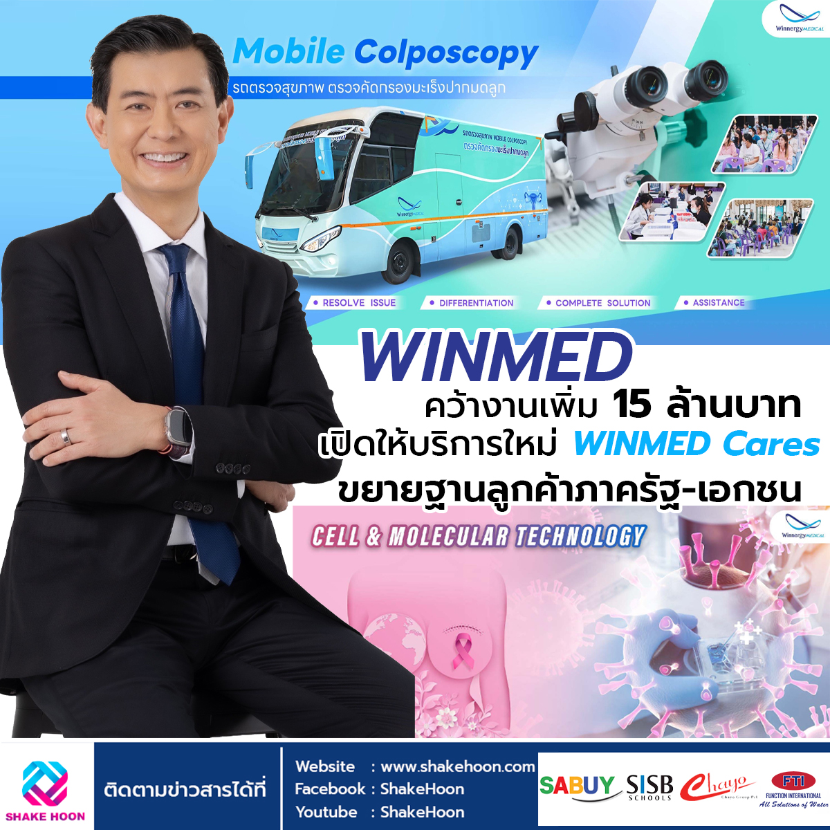 WINMED คว้างานเพิ่ม 15 ล้านบาท เปิดให้บริการใหม่ WINMED Cares ขยายฐานลูกค้าภาครัฐ-เอกชน